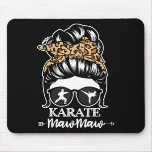 Mousepad Karate Mawmaw Messy Bun Hair Engraçado Carateiro