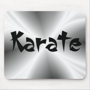Mousepad Karaté metálico de prata do falso