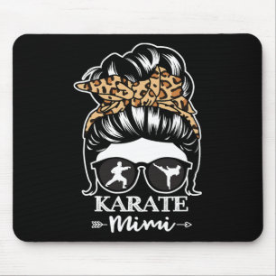 Mousepad Karate Mimi Messy Bun Hair Engraçado Karate Fighte
