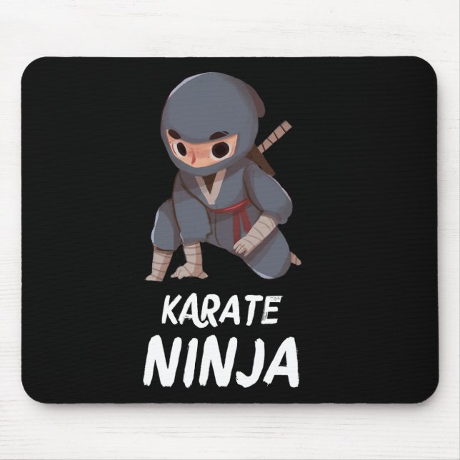 Mousepad Karate Ninja Boy Engraçado Artes Marciais Esportiv (Frente)