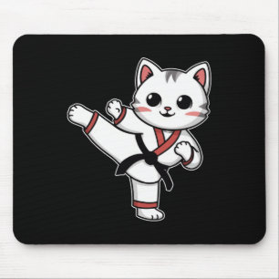 Mousepad Karate Taekwondo Funny Cat Jiu Jitsu Mulheres Meni