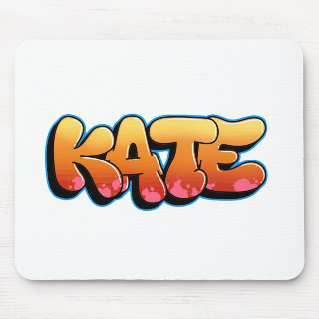 Mousepad Kate Grafite Style Merch! Kate de nome personaliza (Frente)