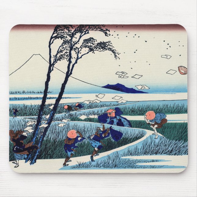 Mousepad Katsushika Hokusai - Ejiri na província de Suruga (Frente)