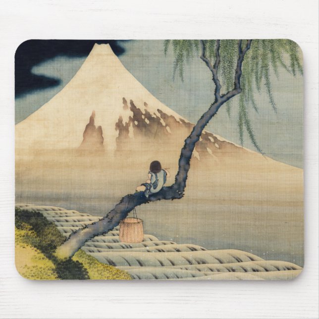 Mousepad Katsushika Hokusai - Menino Vivendo o Monte Fuji (Frente)