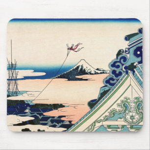 Mousepad Katsushika Hokusai - Templo Asakusa Honganji, Edo