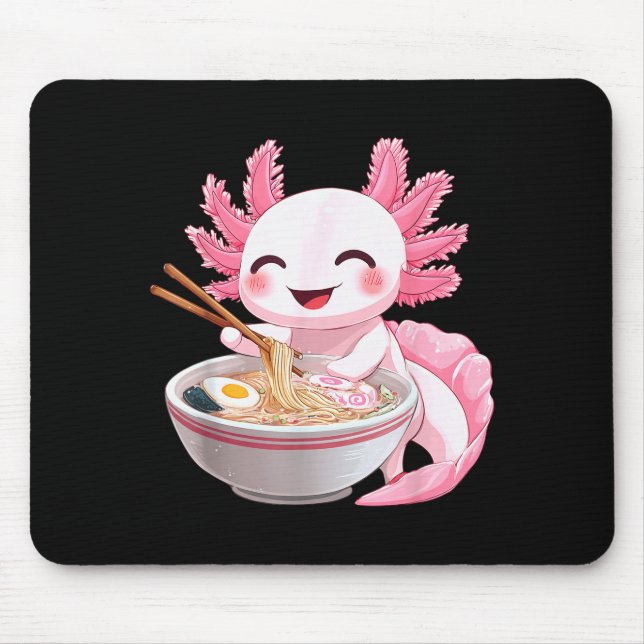 Mousepad Kawaii Anime Axolotl Ramen  (Frente)