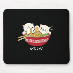 Mousepad Kawaii Cat Japonês Anime de Tóquio Ramen T Shirt