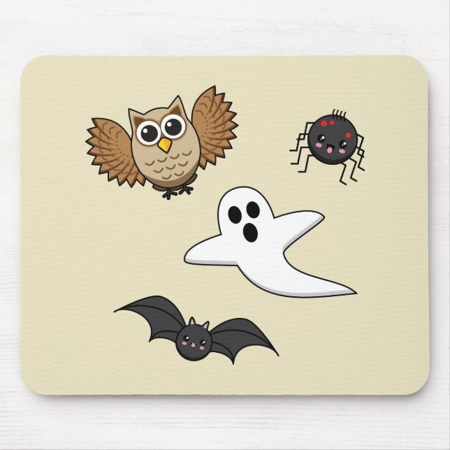 Mousepad Kawaii Creatures Noturnas Cerrantes (Frente)