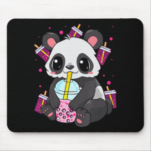 Mousepad Kawaii Cute Anime Panda Boba Bubble Tea Otaku Men