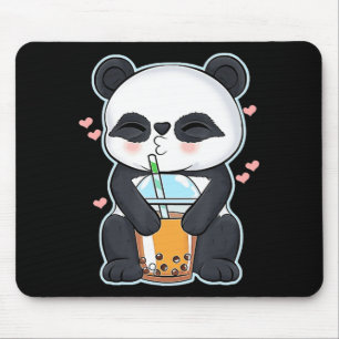 Mousepad Kawaii Cute Anime Panda Boba Bubble Tea Otaku Men