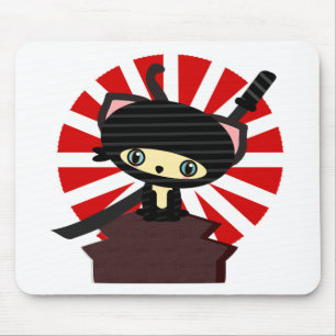 Mousepad kawaii do gato do ninja