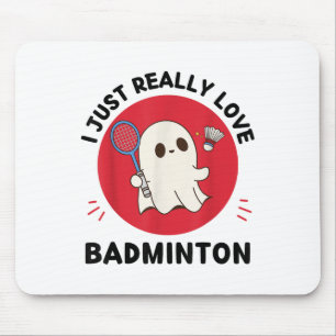 Mousepad Kawaii Ghost Badminton Lover Eu Adoro Ba