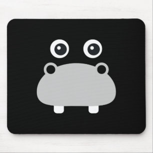 Mousepad Kawaii Hippo Enfrenta Fáceis Meninos De Figurino D