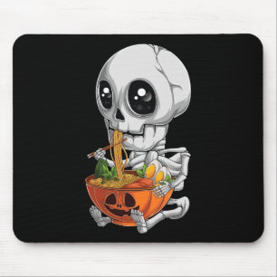 Mousepad Kawaii Japonês Anime Skeleton Halloween Ramen Foo