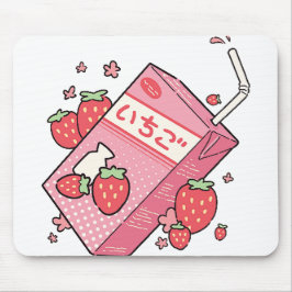 Mousepad Kawaii Japonês Strawberry Juice Box