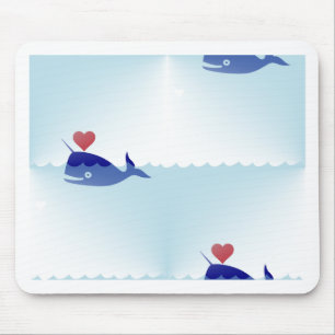 Mousepad kawaii narwhal