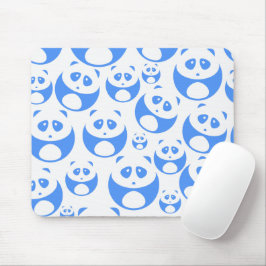 Mousepad Kawaii Panda Baby Blue and WhitePattern