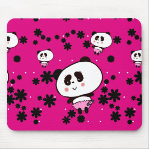 Mousepad Kawaii Panda Bear Baby Doodles por Leah G