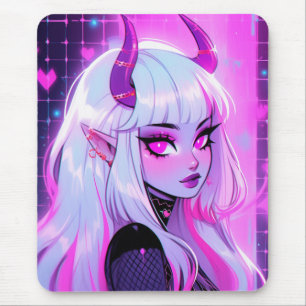 Mousepad Kawaii Pink Demon Girl