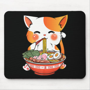 Mousepad Kawaii Ramen Cat Anime Comida Japonesa Girls Offic