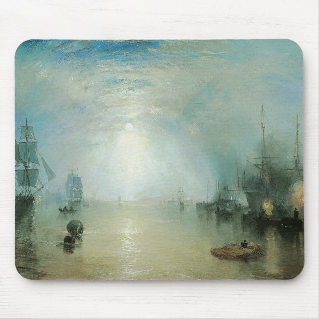 Mousepad Keelmen Heaving Coals, Luz de Lua de Joseph Turner (Frente)
