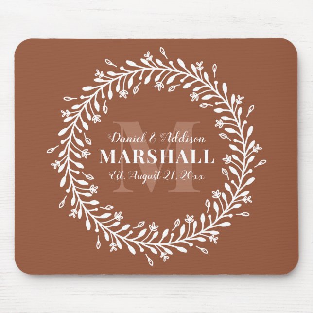 Mousepad Keepsasaame Novo Casal Laranja Monograma (Frente)