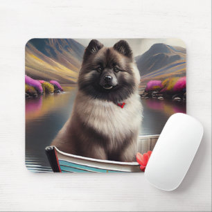 Mousepad Keeshond em um remo: Uma aventura cêntrica