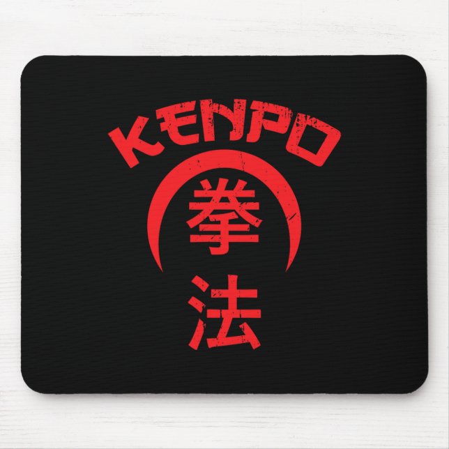 Mousepad Kenpo Karate Design Japonês - Letra Arte Marcial (Frente)