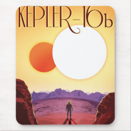 Mousepad Kepler-16b: Pôr do Sol Binário Espacial Arte Erudi