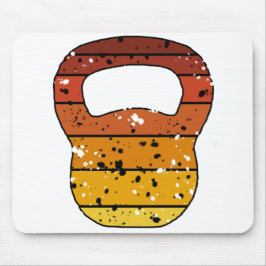 Mousepad Kettlebell Vintage - Laranja Afetado