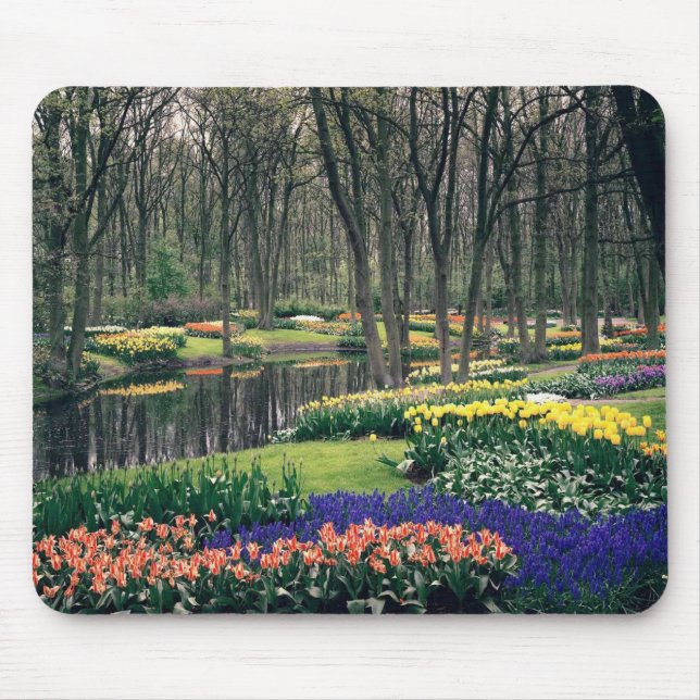 Mousepad Keukenhof, um banquete floral (Frente)