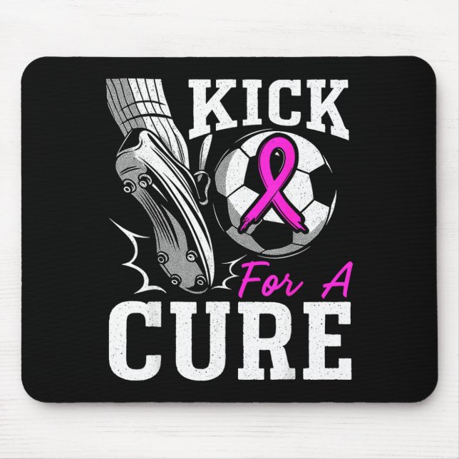 Mousepad Kick For A Breast Cancer Awareness Nk Ribbon Socce (Frente)