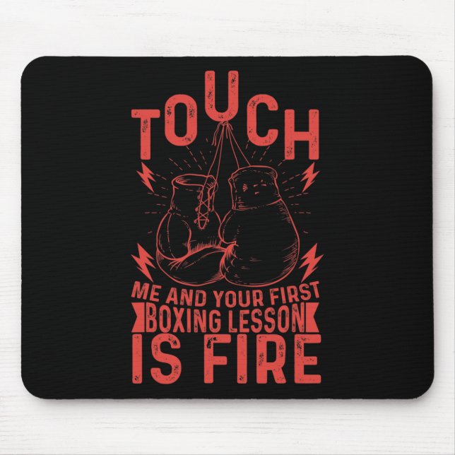 Mousepad Kickboxer Kickboxing Boxer Boxe Design Vintage _ (Frente)