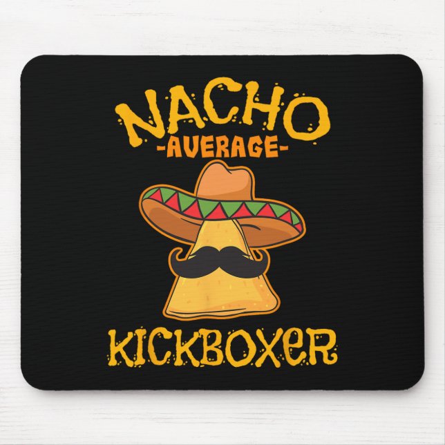 Mousepad Kickboxer Nacho Médio Cinco De Mayo Mexicano (Frente)