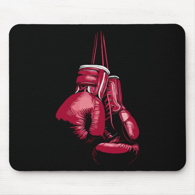 Mousepad Kickboxing Amante do Boxe Boxer Luvas de Boxe Vint (Frente)