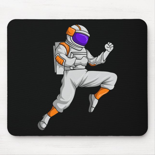 Mousepad Kickboxing Astronauta Kickboxer Espaço Exterior Ca (Frente)
