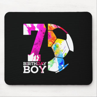 Mousepad Kids 7 Birthday Boy Soccer 7th Birthday
