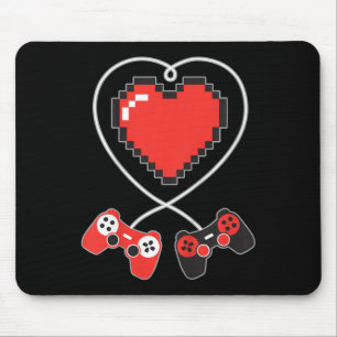 Mousepad Kids Heart Pixel Art Video Game Controller Valenti