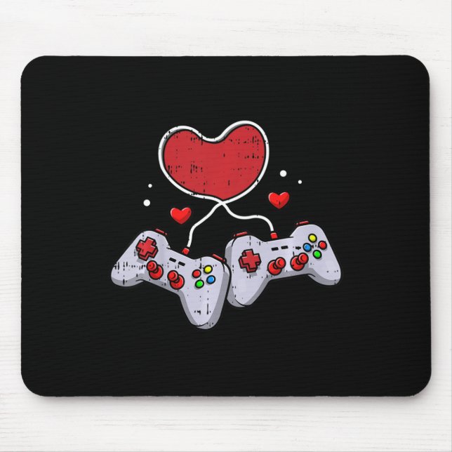 Mousepad Kids Heart Video Game Controller Dia de os namorad (Frente)