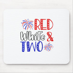 Mousepad Kids Red White E Dois segundo aniversário 4 De Jul
