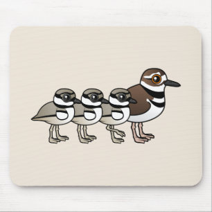 Mousepad Killdeer & três pintinhos