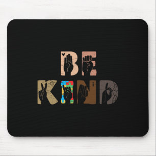 Mousepad Kind Asl Sinal de Mão Intérprete Sinal Idioma