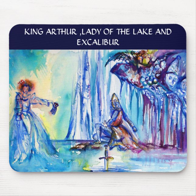 MOUSEPAD KING ARTHUR, SENHORA DO LAGO E EXCALIBUR (Frente)