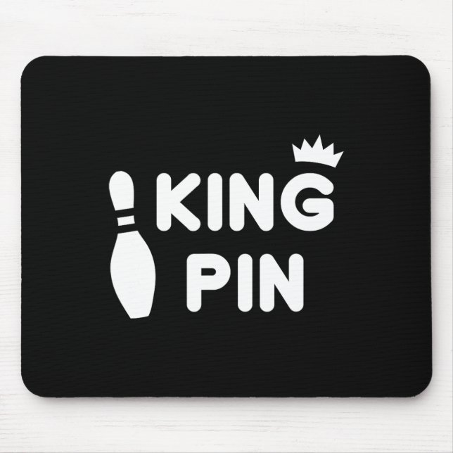 Mousepad King Pin Boliche Engraçado Casais Cuecas Liga de B (Frente)
