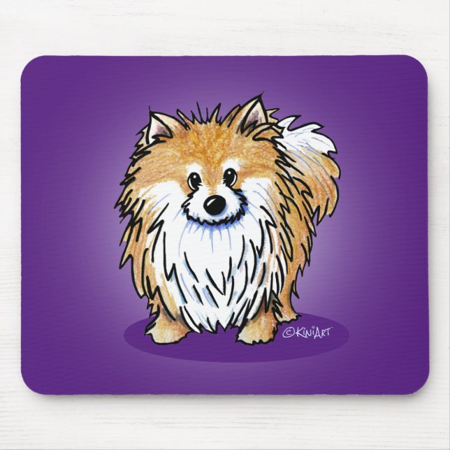 Mousepad KiniArt Pomeranian Tapete de Rato (Frente)