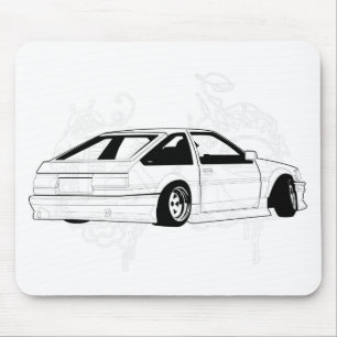 Mousepad KIS branco Levin AE86