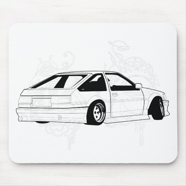 Mousepad KIS branco Levin AE86 (Frente)