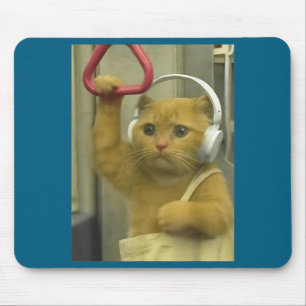 Mousepad Kit de Humor de Gatos Memes Engraçados de Metrô Ga