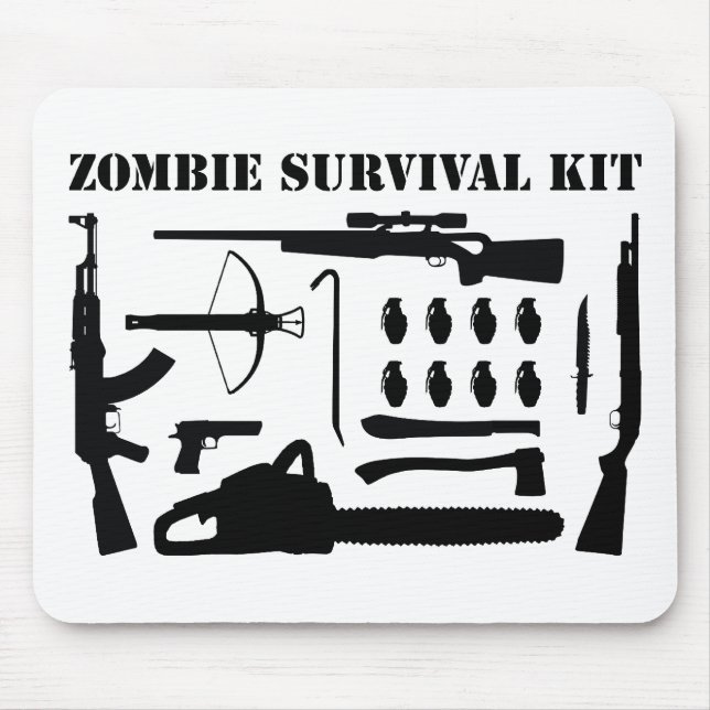 Mousepad Kit de sobrevivência do zombi (Frente)