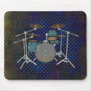 Mousepad Kit de tambor de jazz - Tambores verdes personaliz